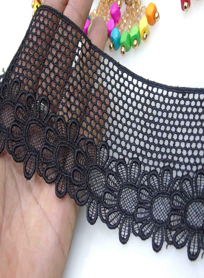 Strala Black Color Laces for Dresses, Sarees, Lehenga, Suits, Bags, Decorations, Borders, Crafts and Home Décor,Blouse (3 mtr) Design-667 - Image 1